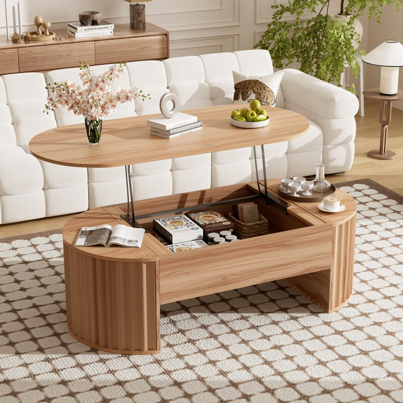 Merax Coffee Table with Hidden Compartment