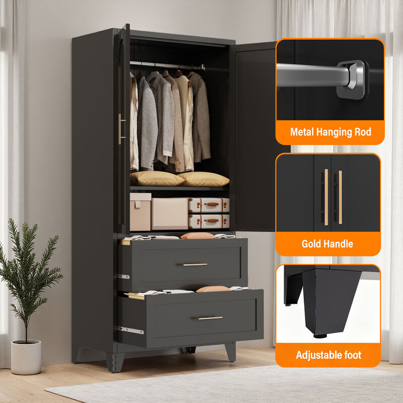 Jiflix Metal Wardrobe image number 7