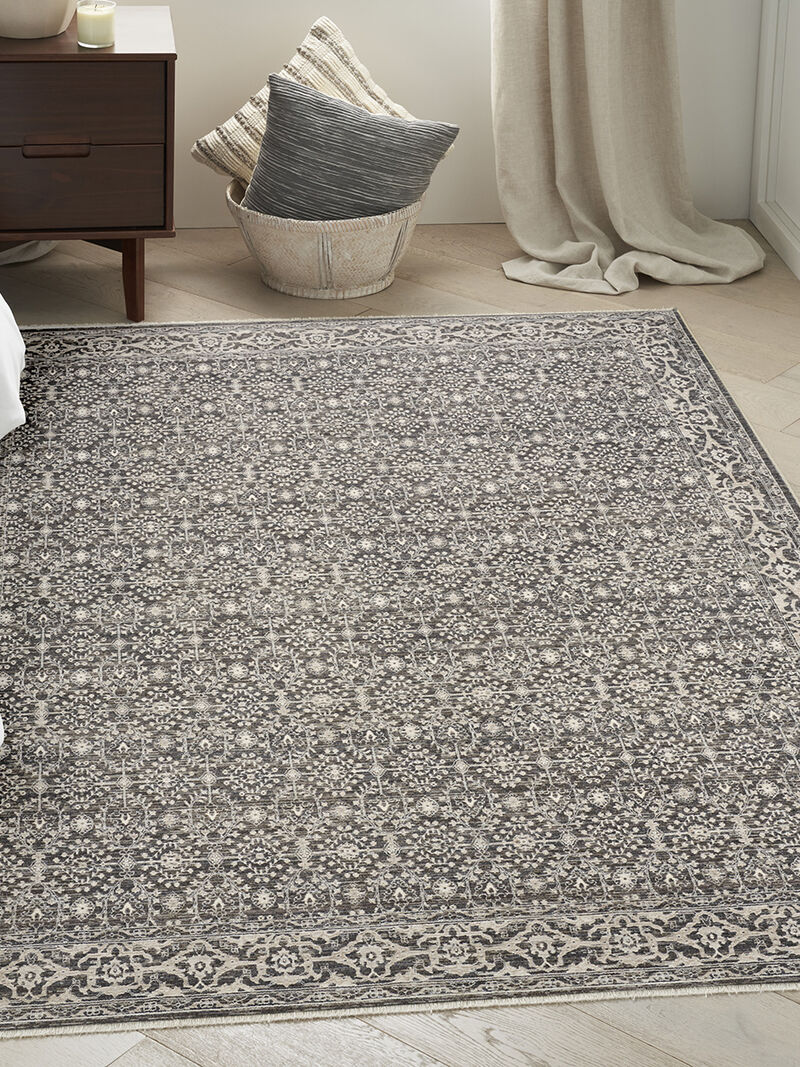 Shadows SHW04 Charcoal/Ivory 5'3" x 7'3" Rug