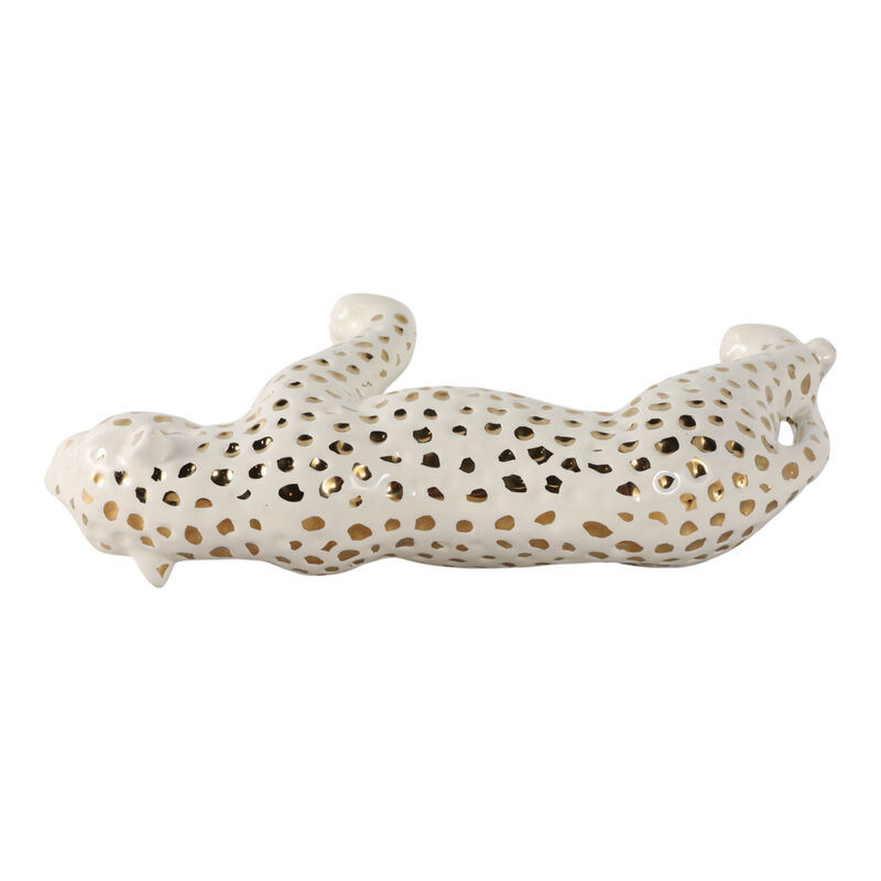 Walking Leopard, White/Gold image number 4