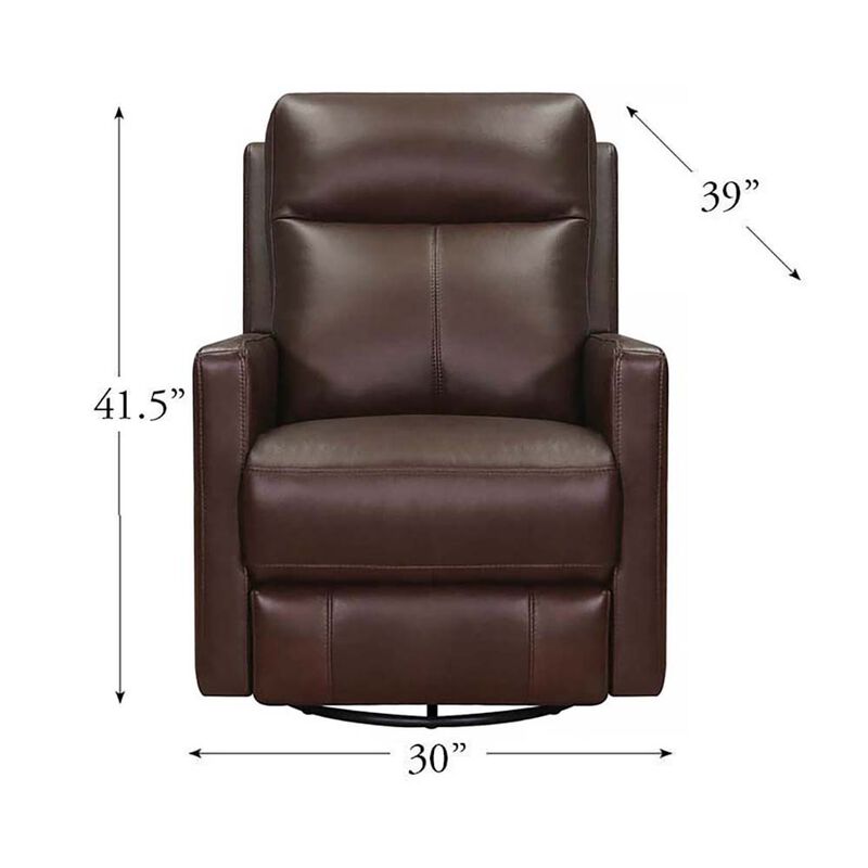 Vienna Power Headrest Swivel Glider Leather Recliner