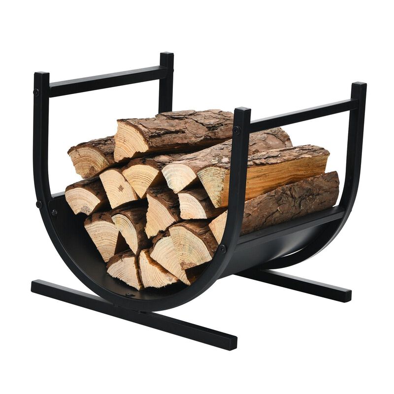 17 Inch U-Shaped Firewood Rack Steel image number 7