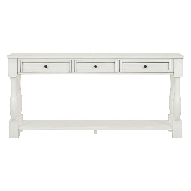 Merax Long Console Table with 3 Drawers