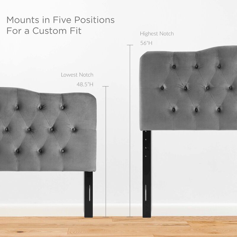Annabel Diamond Tufted Performance Velvet King Headboard image number 3