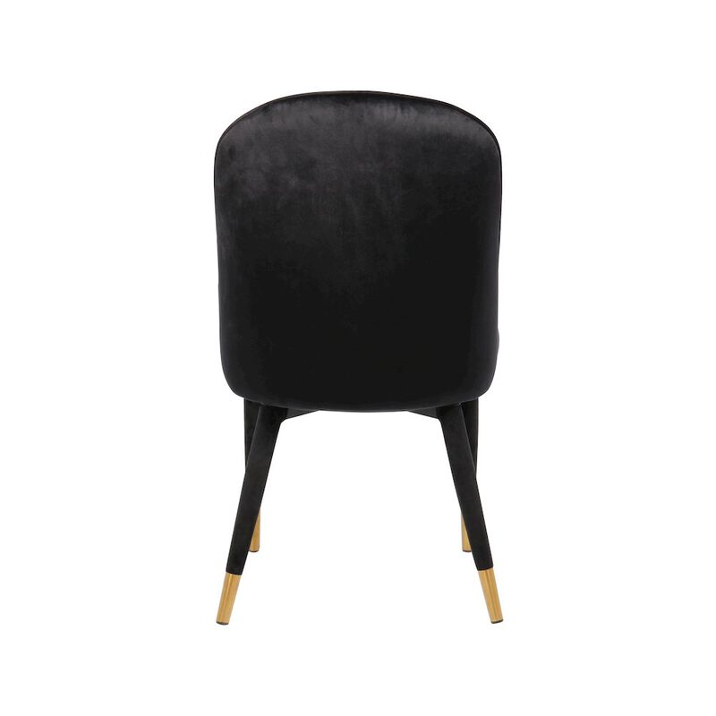 Meridian Furniture Belle Black Velvet Dining Chair, Set of 2