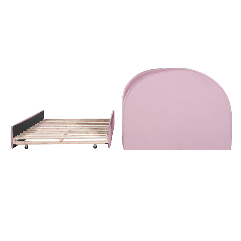 Christopher Knight Home Livia Velvet Upholstered Daybed with Pull-Out Trundle image number 4