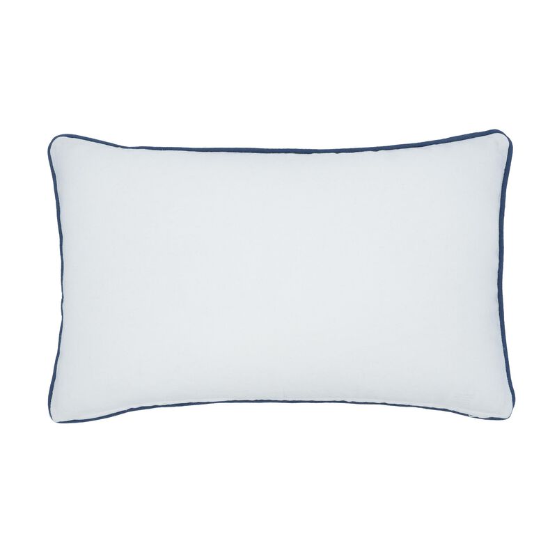 Peace Blue Throw Pillow, 12" X 20"