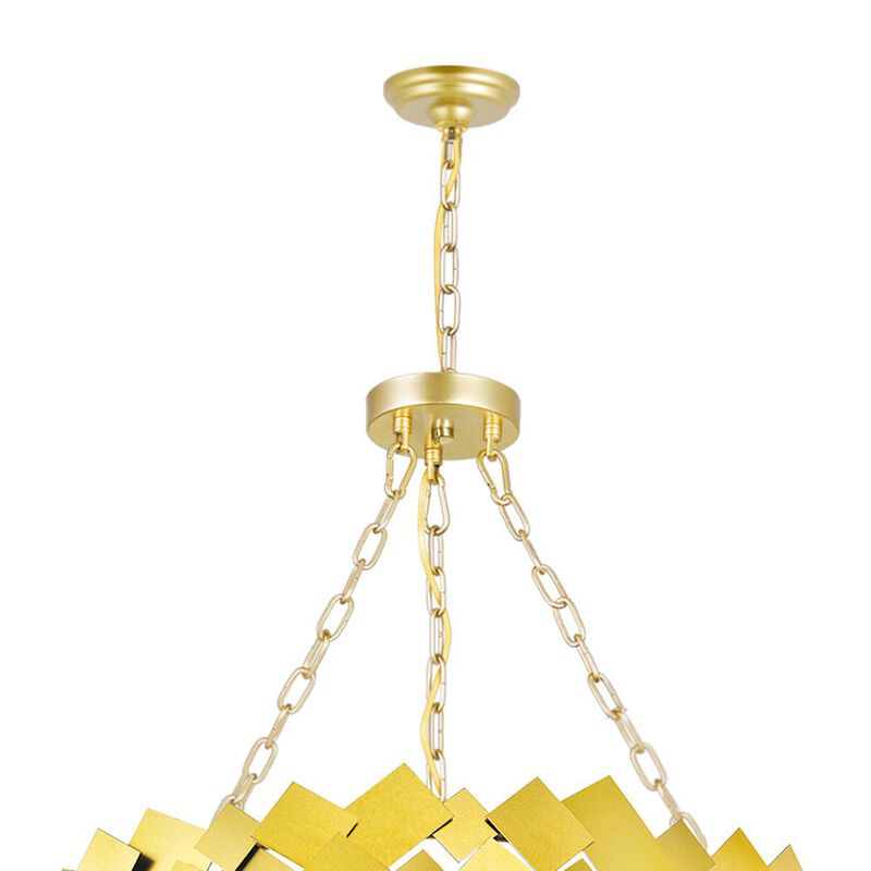 CWI Lighting Panache 6 Light Down Chandelier With Medallion Gold Finish