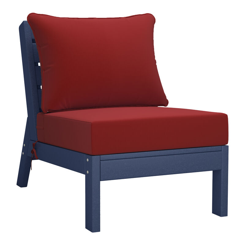 WestinTrends Outdoor Patio HDPE Sectional Sofa with Patio Cushions