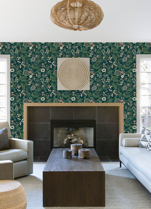 Marilyn Green Floral Trail Wallpaper
