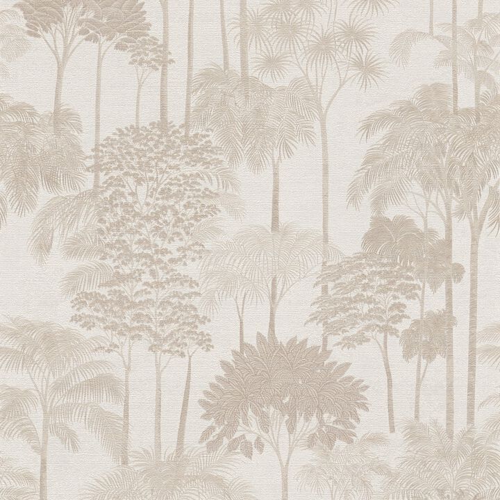 Havana 2 Tree Leaf Beige Wallpaper HV41081