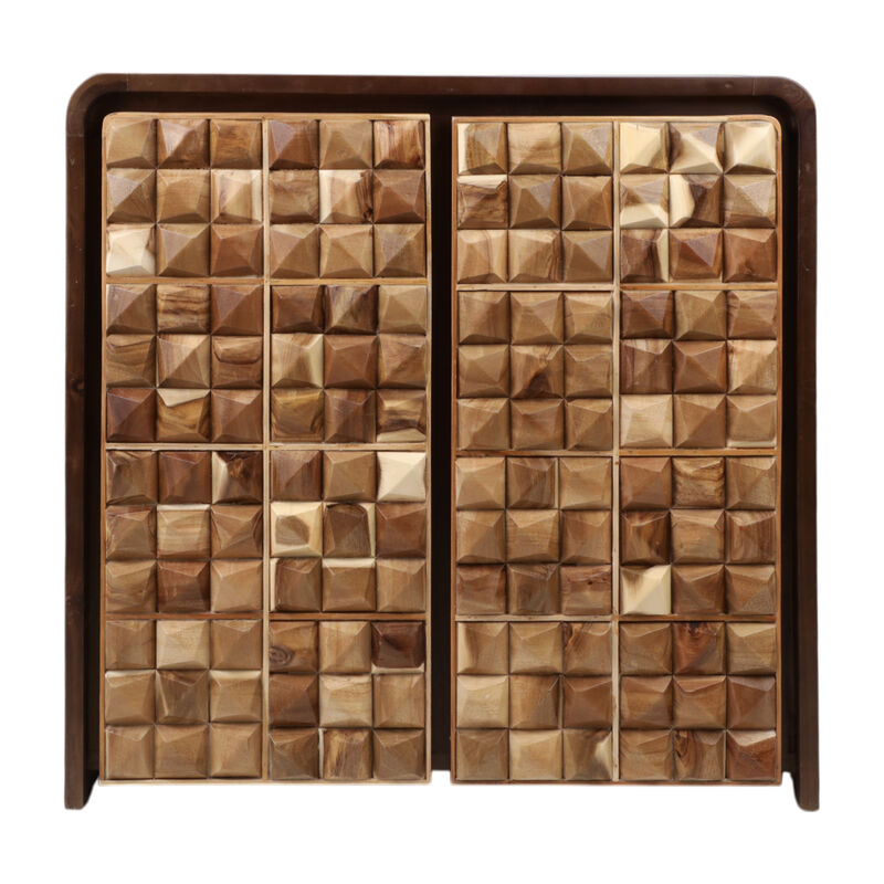 Teakwood Geo 2-Door Cabinet image number 0