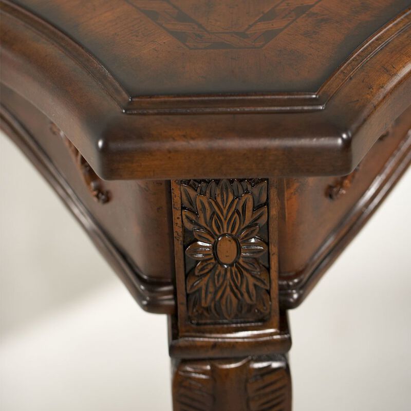 Michael Amini Windsor Court Gathering Table - Vintage Fruitwood