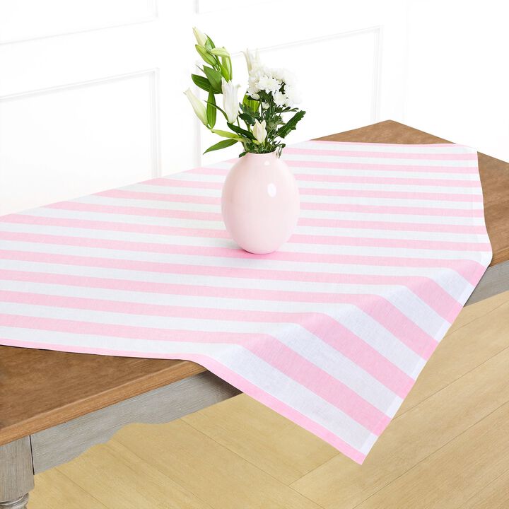 Linen Table Throw - Cabana Stripe