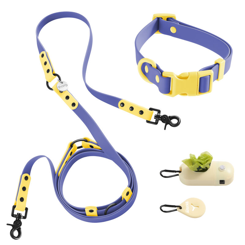 Luna  Adjustable 6-in-1 Waterproof Hands-Free Leash and Collar with LED Flashlight