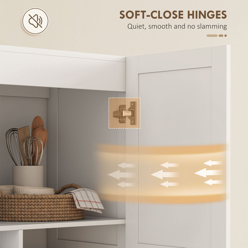 Hivvago Tall Kitchen Pantry Storage Cabinet with Soft-Close Hinges image number 5