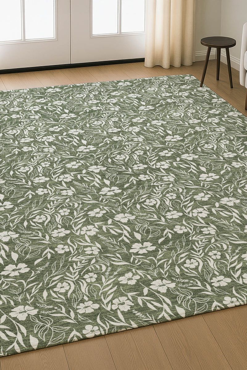 Soft Essentials SE4 Olive 9' x 12' Rug image number 1