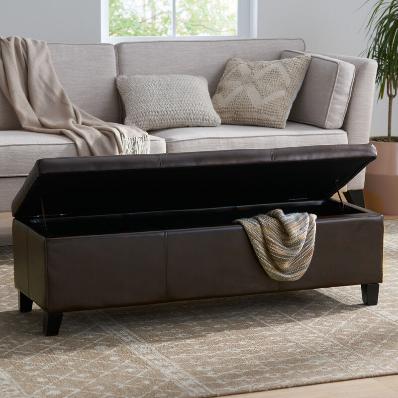 Merax Merax PU Leather Home Storage Ottoman image number 2