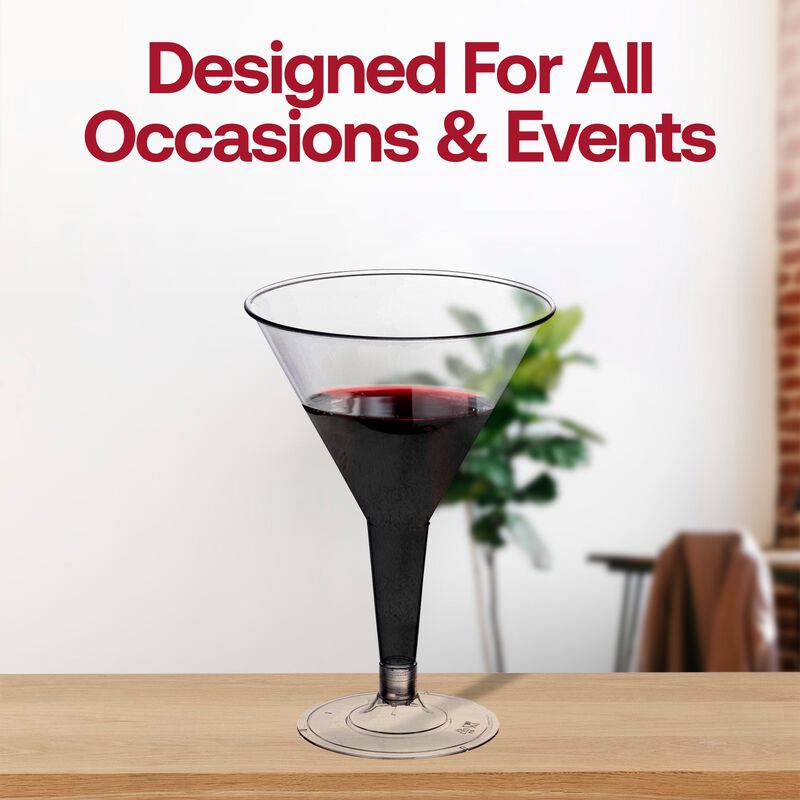 6 oz. Clear Plastic Martini Glasses (192 Glasses) image number 7