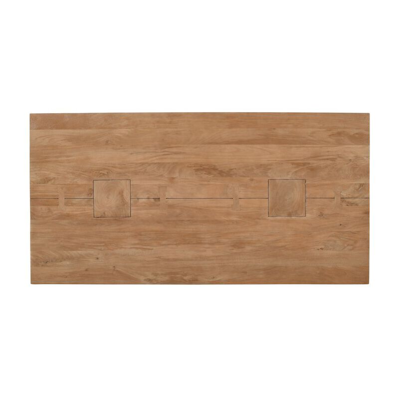 Jofran Modern Rustic 54 Solid Wood Double Pedestal Coffee Table