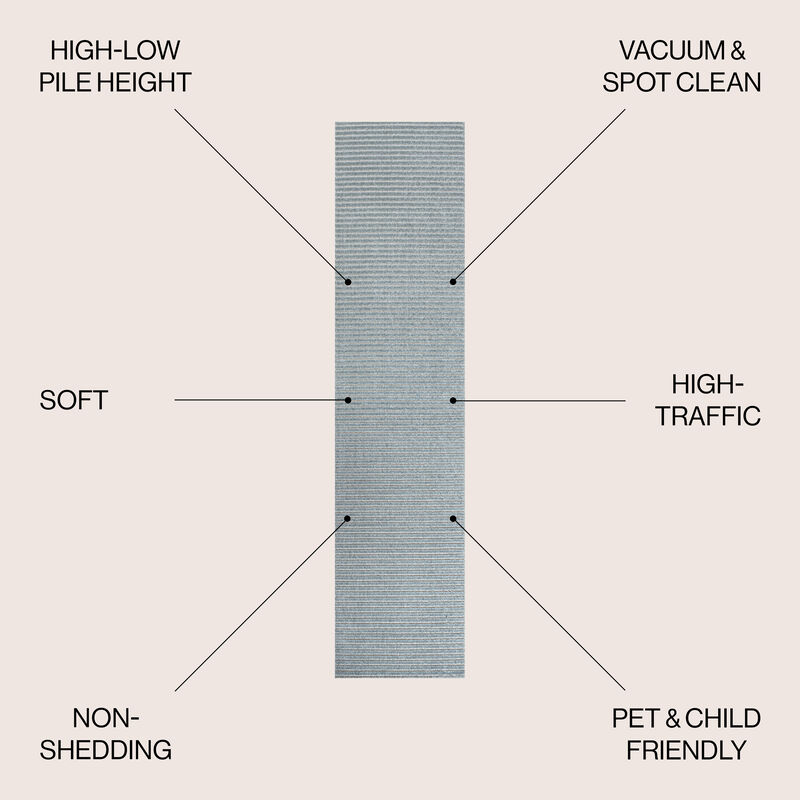 Aarhus Minimalist Scandi Striped Area Rug