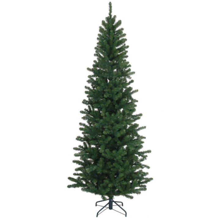 9' Xmas Christmas Tree, Artificial, 1083 Tips, Free Christmas Ornaments for Home or Office, Green