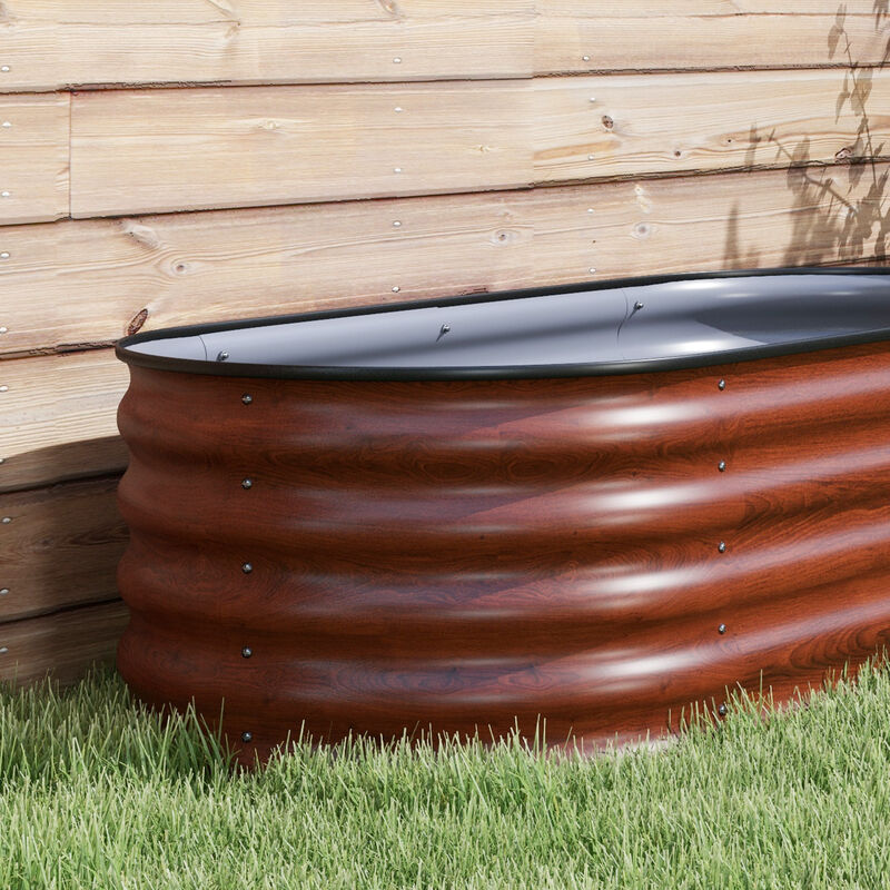 Rustproof Metal Planter Box, Durable Raised Garden Bed for Vegetable, Herb, and Flower Gardening