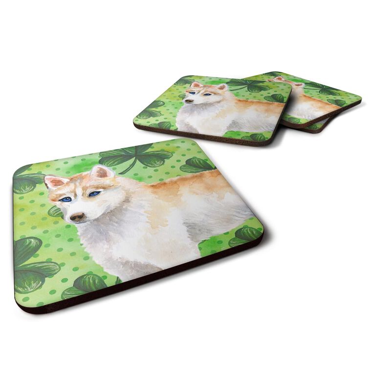 Caroline's Treasures Siberian Husky St Patrick's Decorative coasters, Multicolor