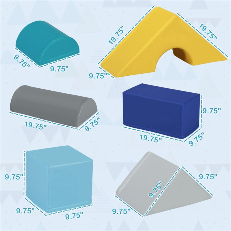 Kids' Soft Play Set Foam Climbing Blocks for Toddlers' Indoor Active Play & Motor Skill Development