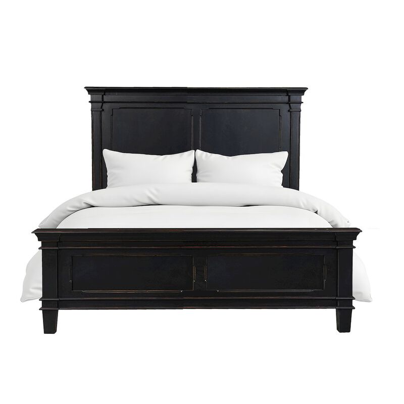 World Interiors Trento Queen Bed in Distressed Black image number 2