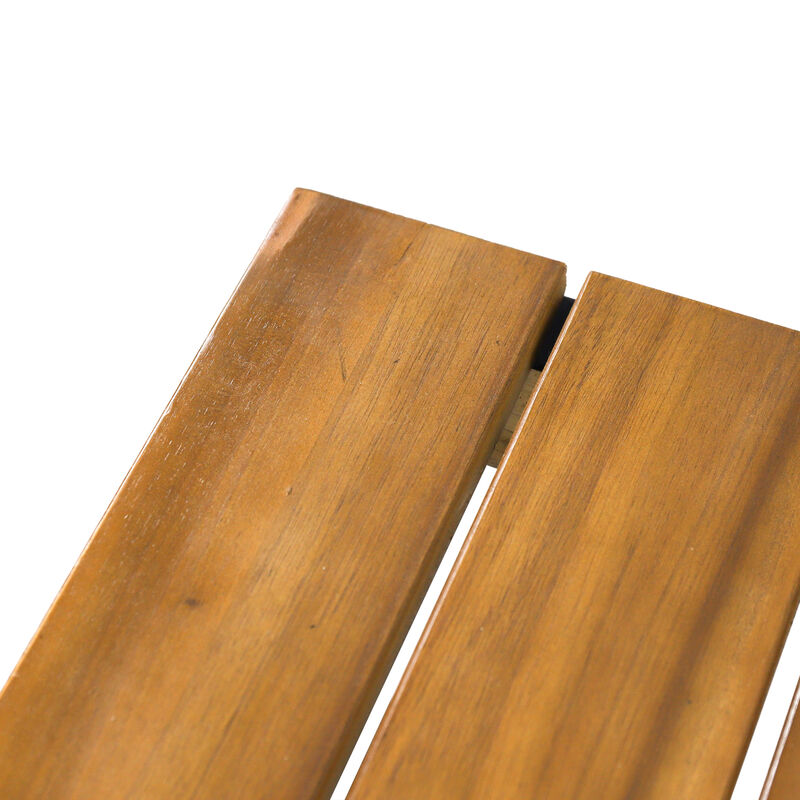 Merax Noe Outdoor Industrial Acacia Wood Bar Stools (Set of 2)