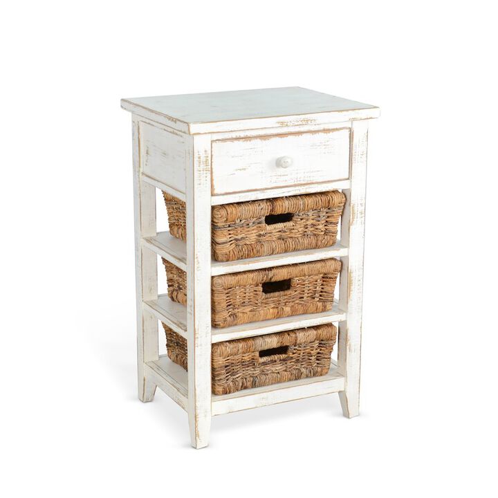 Sunny Designs White Sand Storage Table