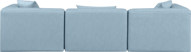 Meridian Furniture Cube Light Blue Vegan Leather Modular Sofa image number 2