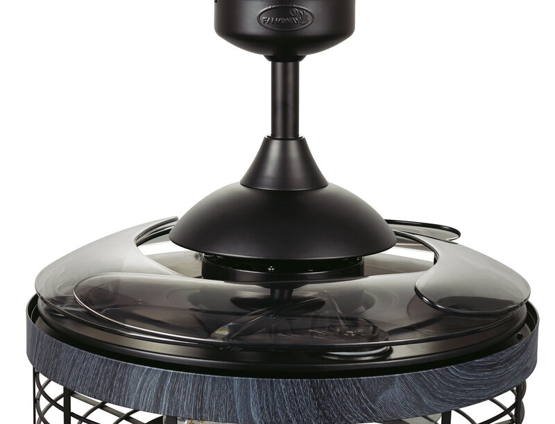 Fanaway Montclair 48" Retractable Blade Ceiling Fan with Light and Remote, Modern Fandelier Ceiling Fan, Patented Design Technology, Stronger Thicker Blades, Black image number 5
