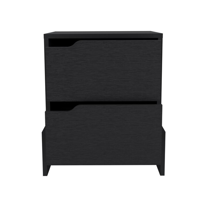 Streamdale Haines Nightstand With 2-Drawers, End Table With Sturdy Base