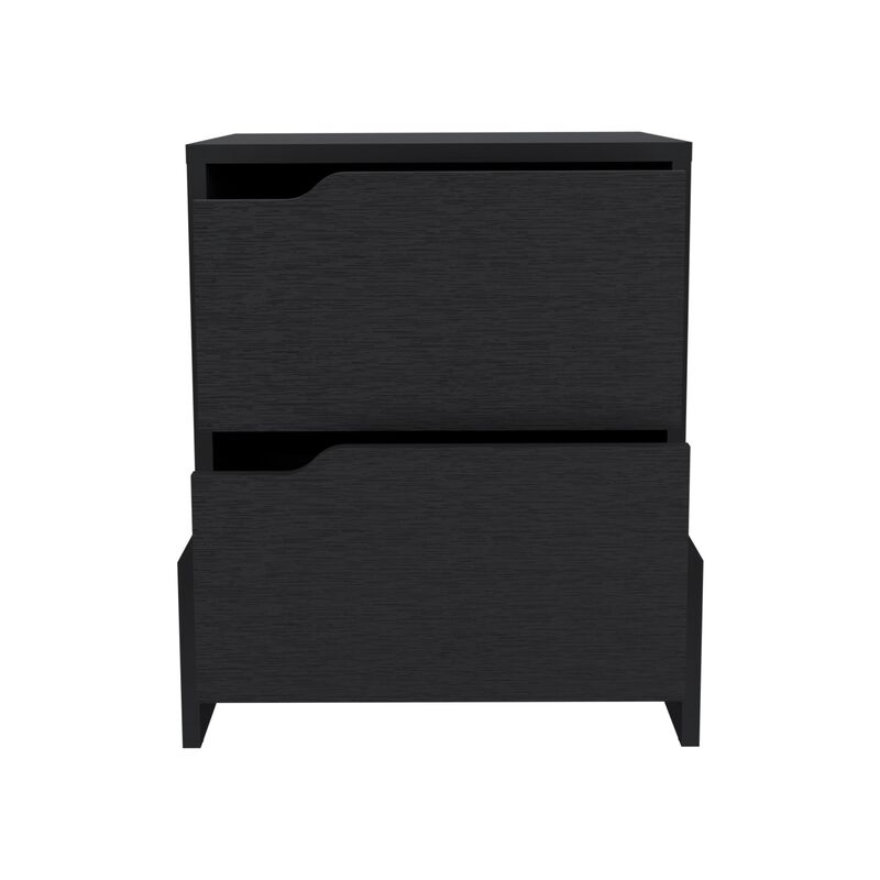 Streamdale Haines Nightstand With 2-Drawers, End Table With Sturdy Base
