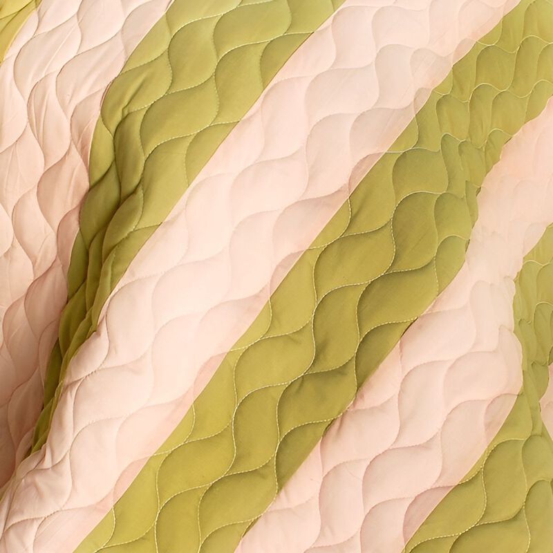 Queen Size 3-Piece Vermicelli Quilted Patchwork Quilt Set with Matching Shams image number 2
