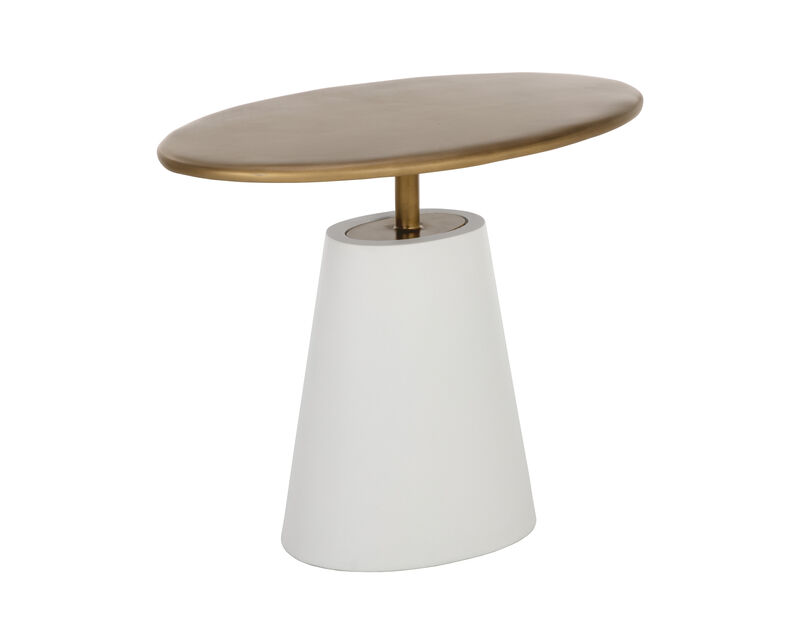 Kadin White Side Table