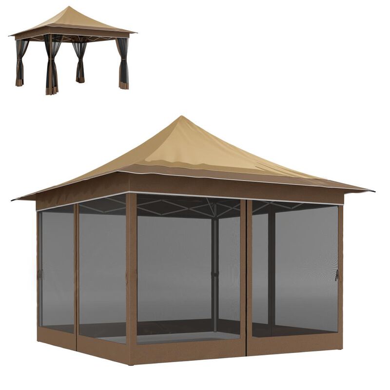 Hivvago 12x12 Pop Up Canopy Tent with Mesh image number 0