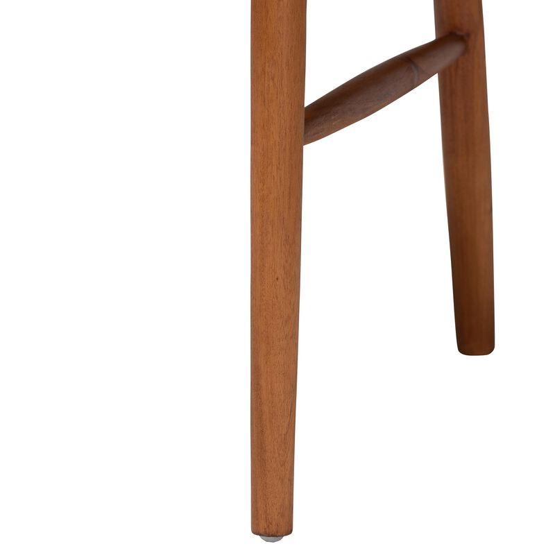 bali & pari Lorena Paper Loom Woven Dining Chair - Mahogany Wood Frame Accent Chair with Curved Back for Kitchen or Dining Room Seating image number 5