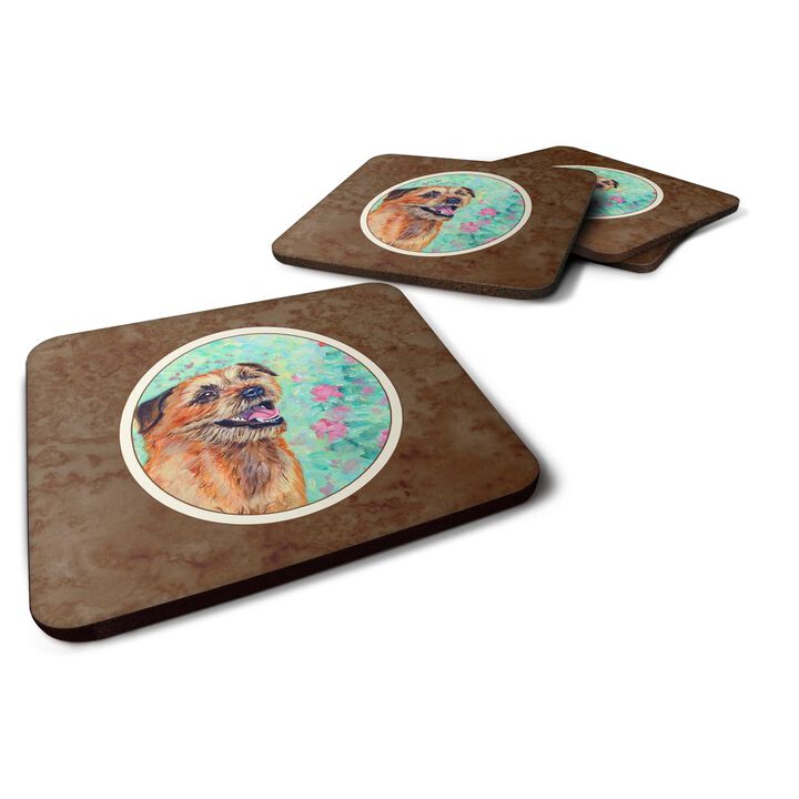 Caroline's Treasures 7228FC Border Terrier Foam Coasters (Set of 4), 3.5, Multicolor