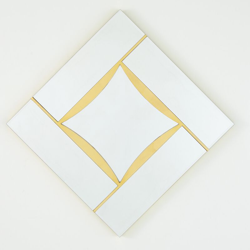 Diamond Shape Mirror- Gold