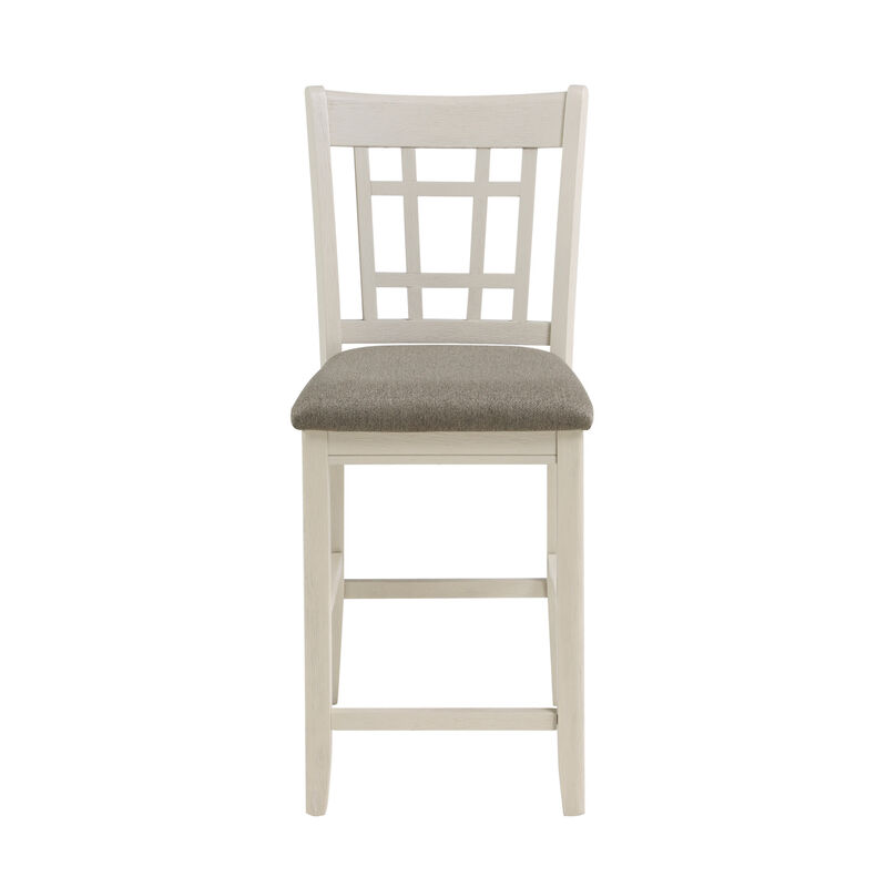 Streamdale Antique White Wood Counter Height Chair Set 2 Piece image number 0
