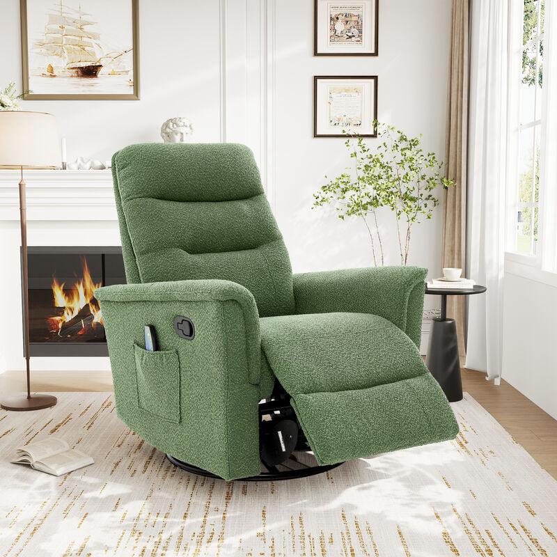 Merax Manual Massage Recliner Chair with 270&deg; Swivel & Rocking Function Recliners image number 1