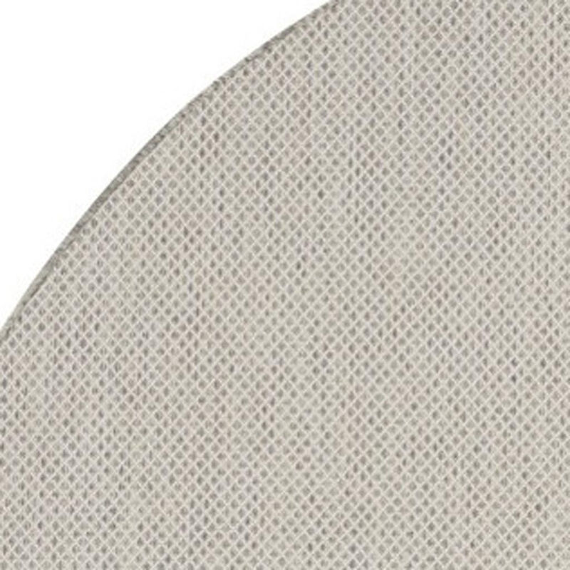 HomeRoots 6' Ivory And Silver Round Geometric Indoor Outdoor Area Rug image number 2