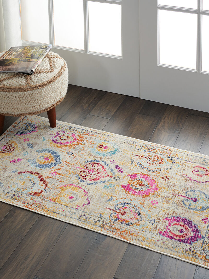 Vintage Kashan VKA04 Ivory/Multicolor 2' x 4' Rug