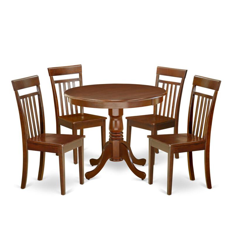 Dining Room Set Mahogany, ANCA5-MAH-W