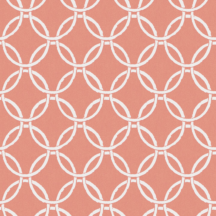 Quelala Coral Ring Ogee Wallpaper