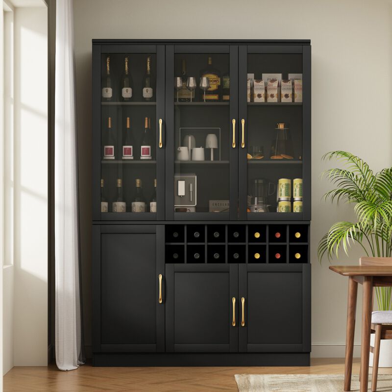 Fedcud Tall Wine Bar Cabinet image number 1