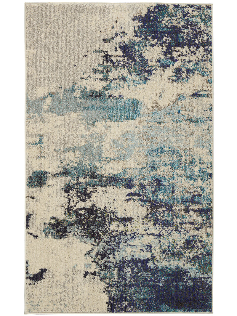 Celestial CES02 Ivory/Blue 3' x 5' Rug